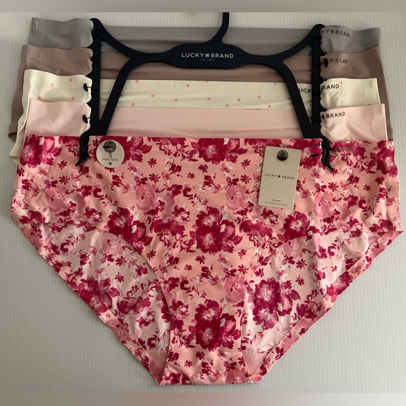 Lucky Brand no Panty lines Smooth &Silky Laser Cut Tech Sealed 5 pc Panties Set - Picture 1 of 10